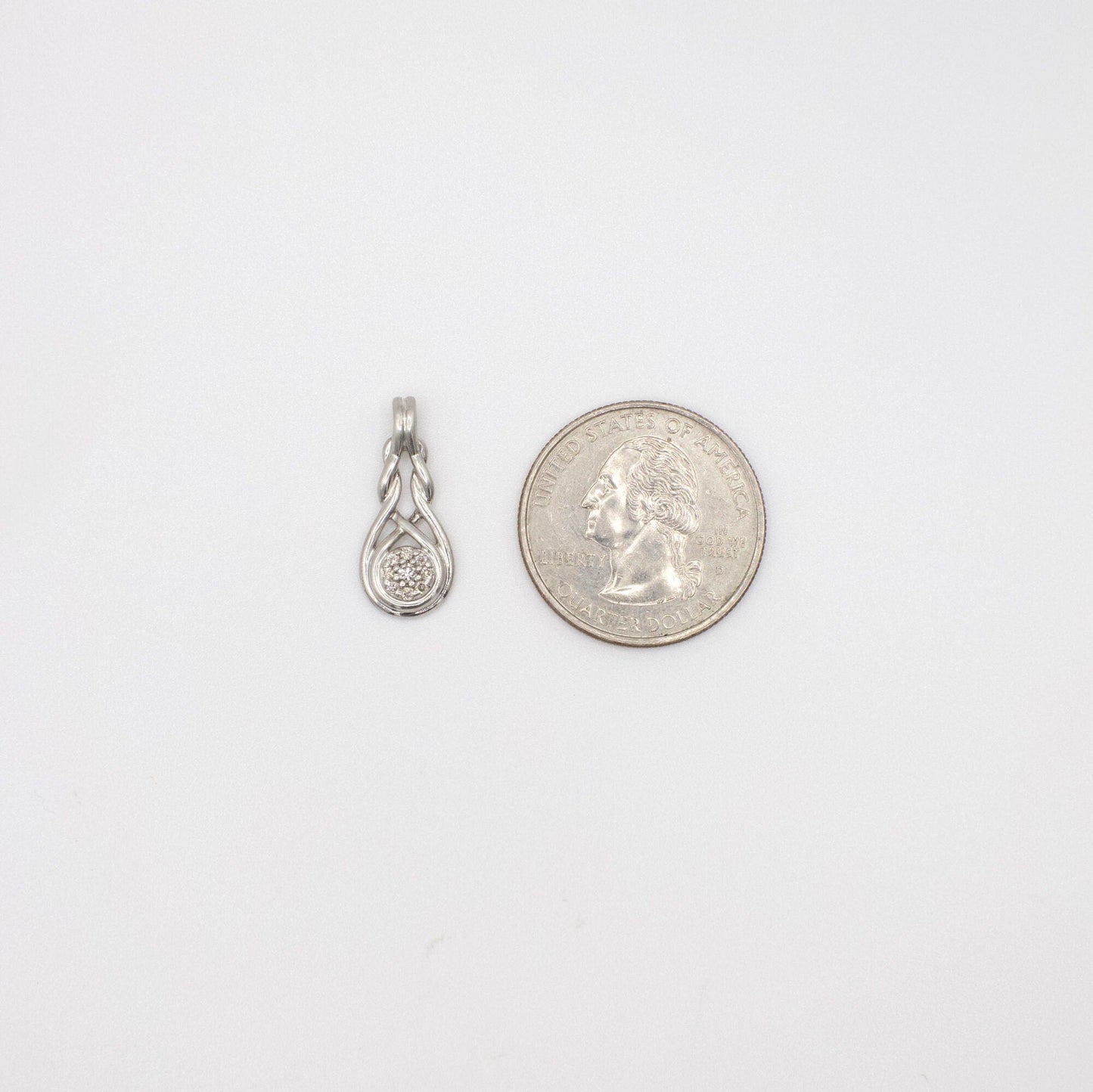 Vintage-Anhänger aus echtem Diamant und Sterlingsilber
