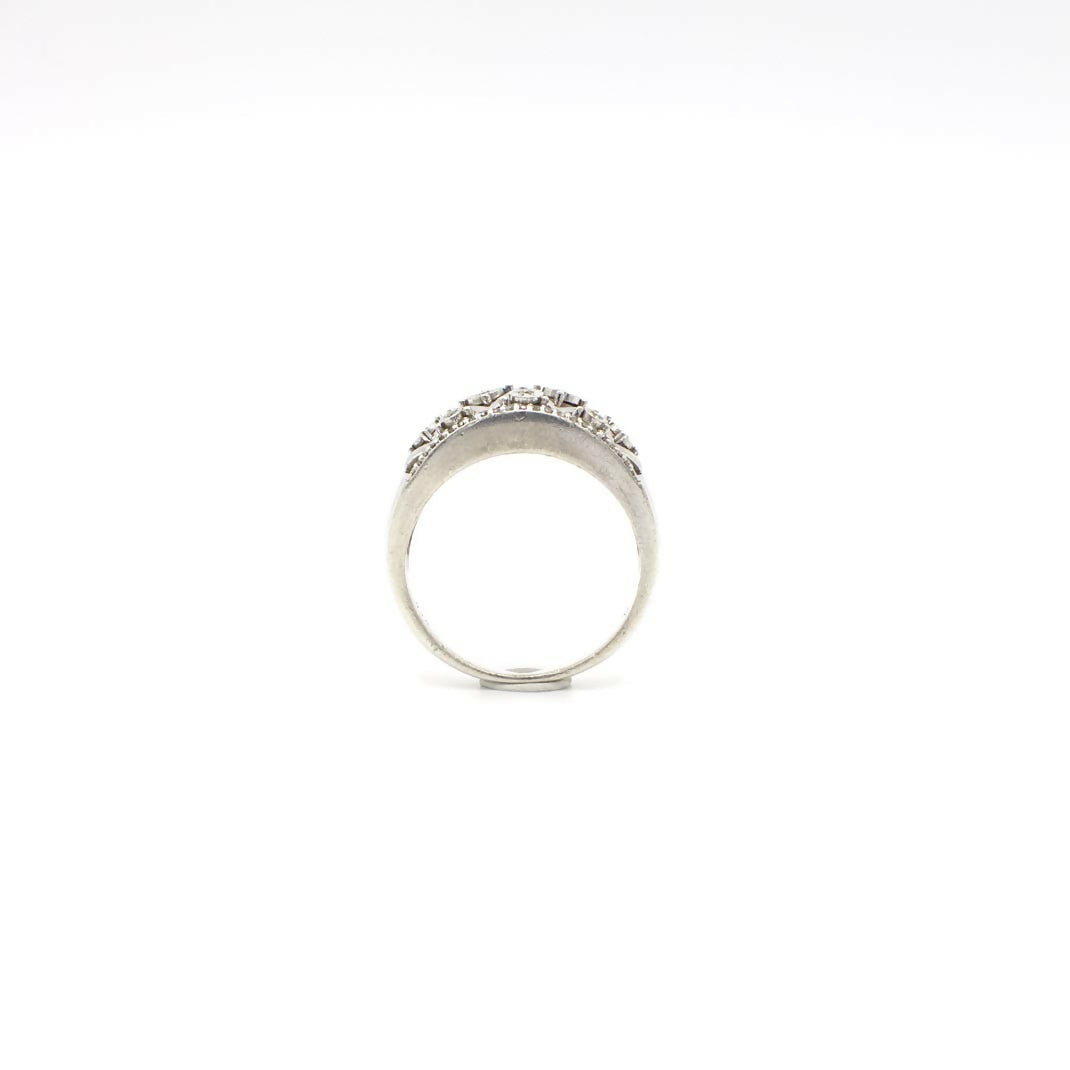 Vintage Ring aus echtem Diamant und Sterlingsilber