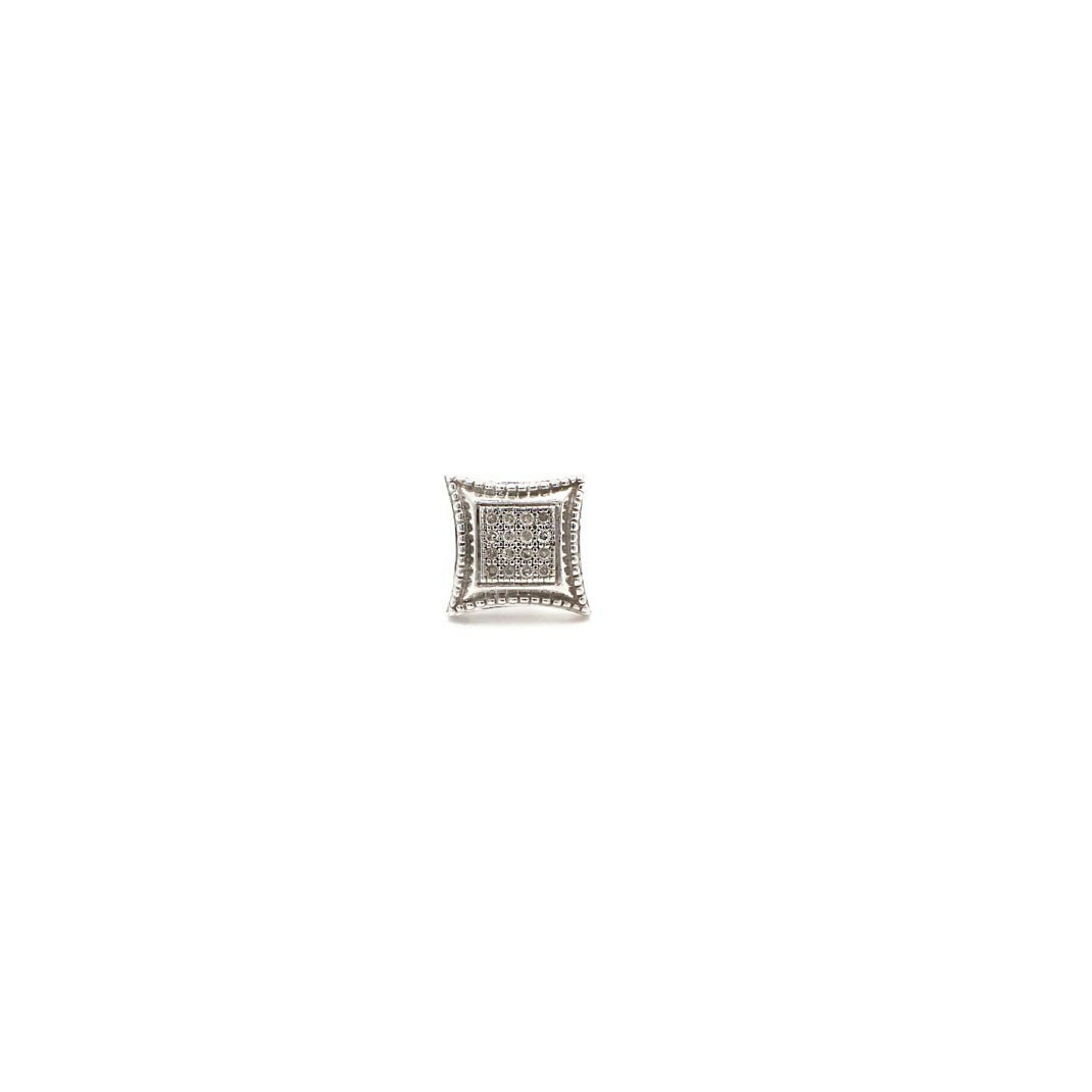 Vintage Echtdiamant und Sterlingsilber [Einzelner] Ohrring