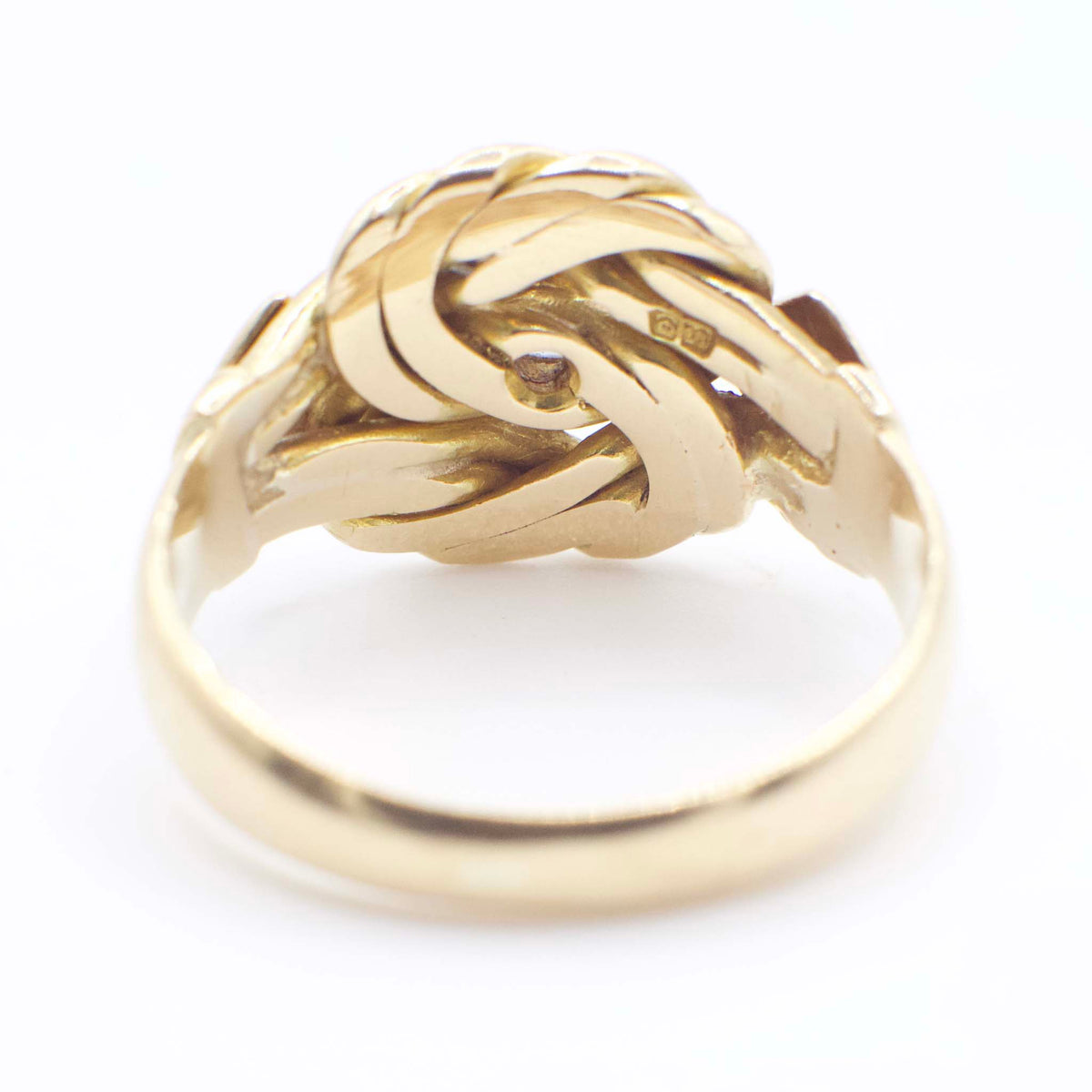 Antique Victorian Lovers Knot Diamond Ring In 18K Yellow Gold, Circa 1890