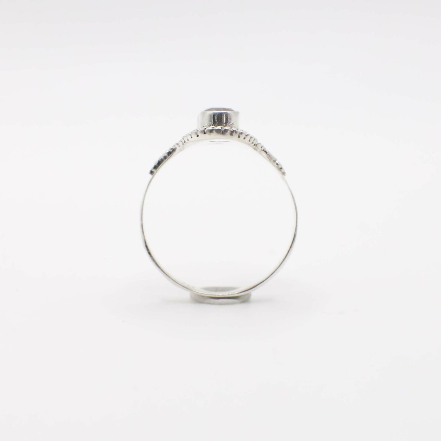Vintage Ring aus echtem Doppelt-Mondstein und Sterlingsilber