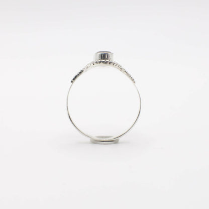 Vintage Ring aus echtem Doppelt-Mondstein und Sterlingsilber