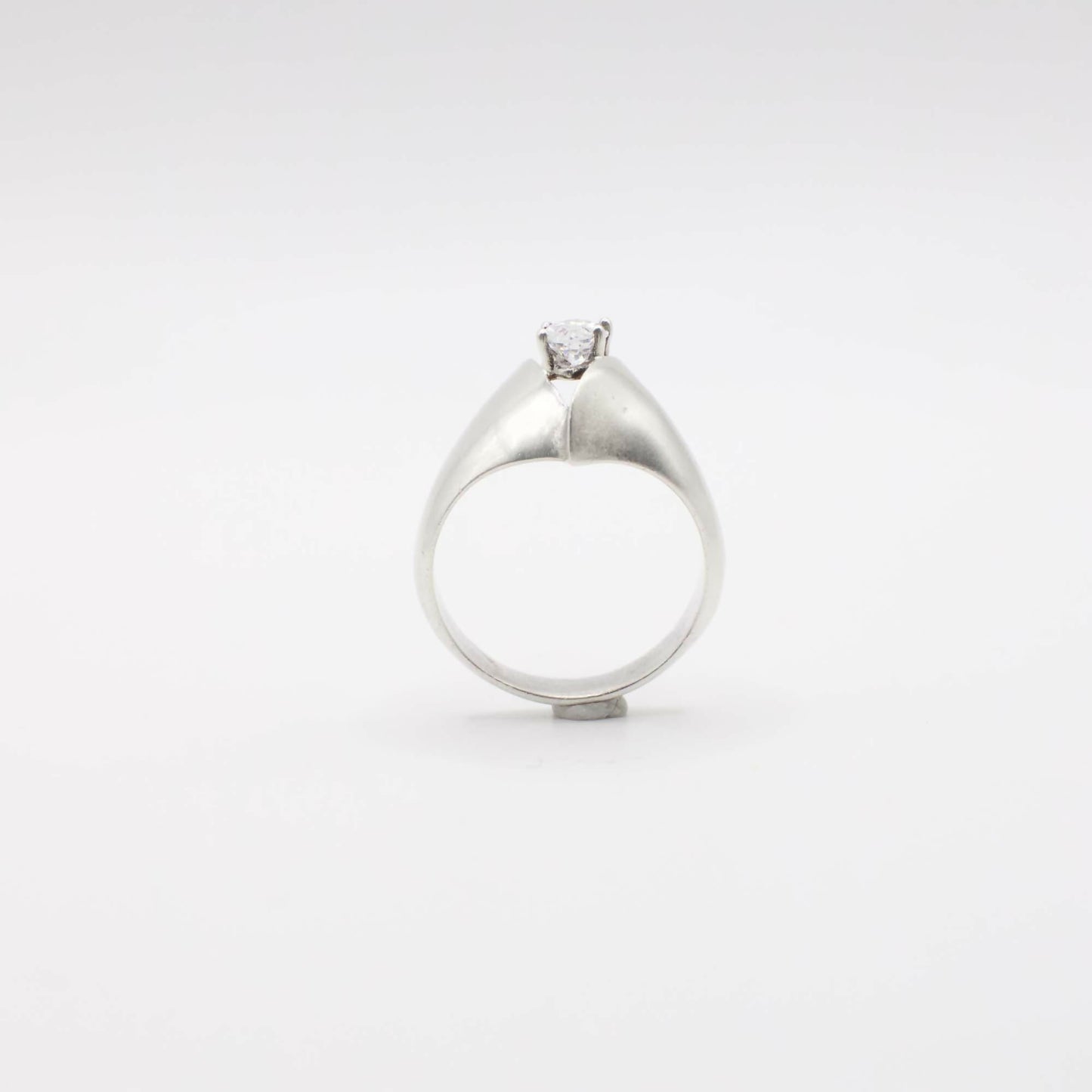 Vintage Marquis-Diamantimitation-Ring in Sterlingsilber