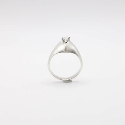 Vintage Marquis-Diamantimitation-Ring in Sterlingsilber