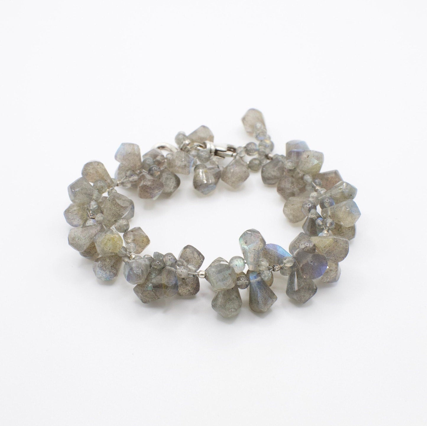 Armband mit simulierten Salz-und-Pfeffer-Edelsteinen im Vintage-Stil
