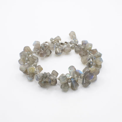 Armband mit simulierten Salz-und-Pfeffer-Edelsteinen im Vintage-Stil