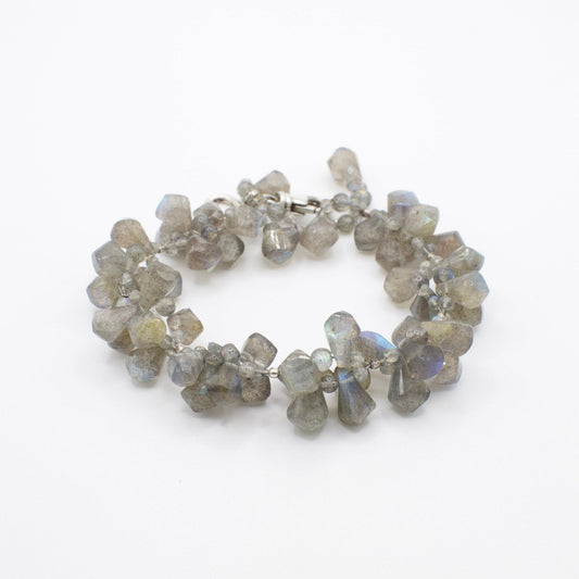 Armband mit simulierten Salz-und-Pfeffer-Edelsteinen im Vintage-Stil
