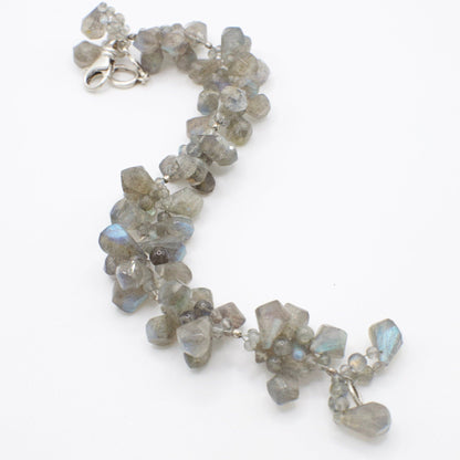 Armband mit simulierten Salz-und-Pfeffer-Edelsteinen im Vintage-Stil