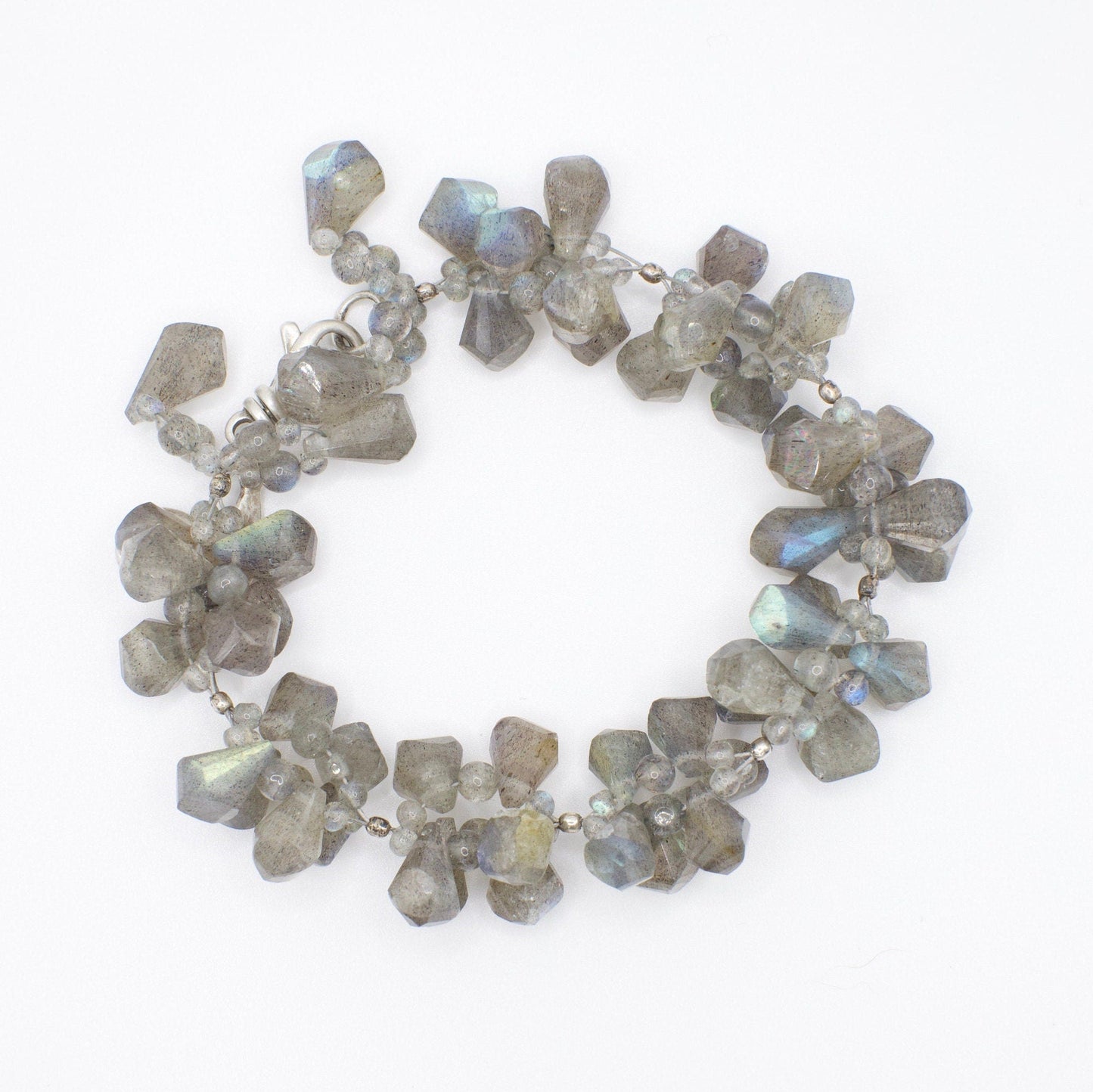 Armband mit simulierten Salz-und-Pfeffer-Edelsteinen im Vintage-Stil