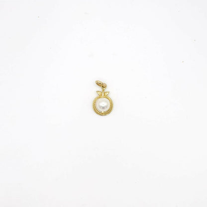 Anhänger aus 14 Karat Gelbgold mit echter Perle, Vintage