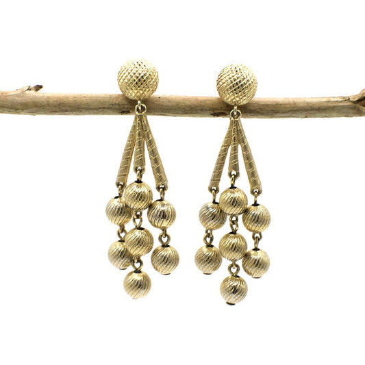 Vintage Crown Trifari Kronleuchter-Clip-Ohrringe