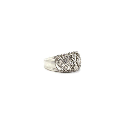 Vintage Ring aus echtem Diamant und Sterlingsilber