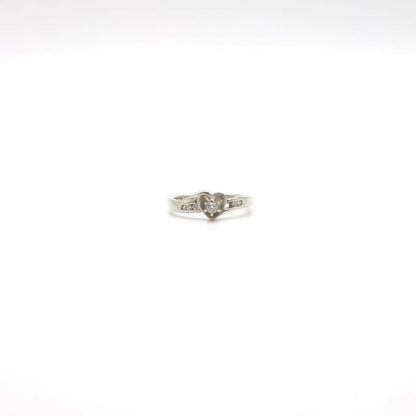 Vintage Echter Diamant Herz Versprechensring