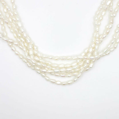 Vintage 14K Gelbgold Sechssträngige Reiskette