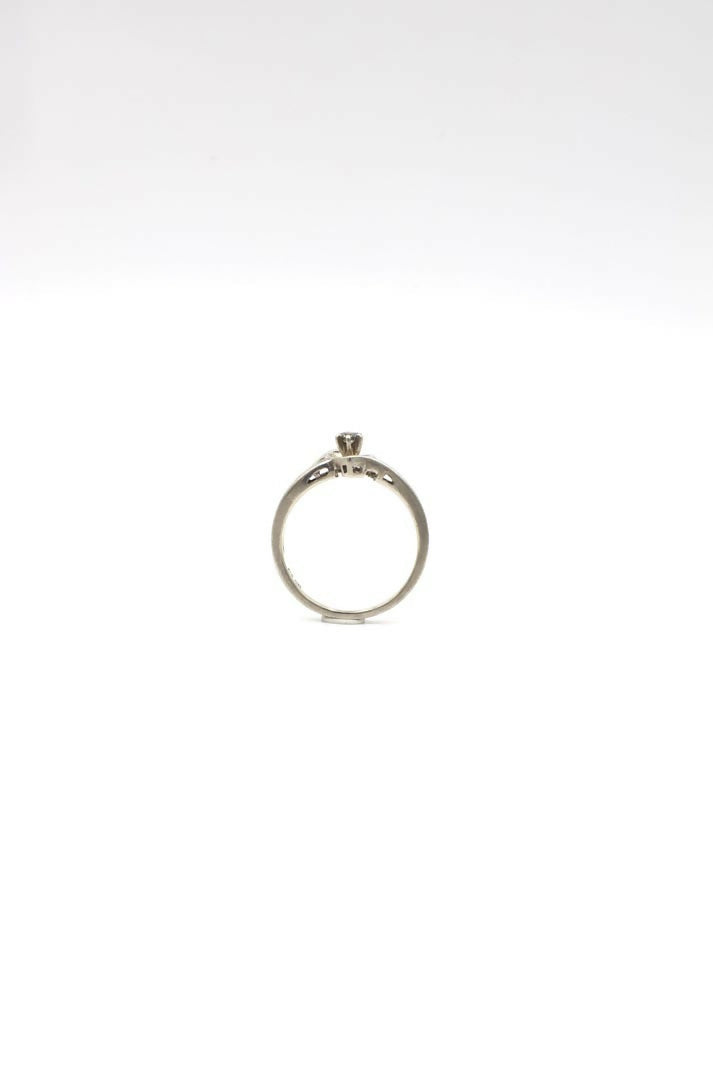 Vintage Echter Diamant Herz Versprechensring