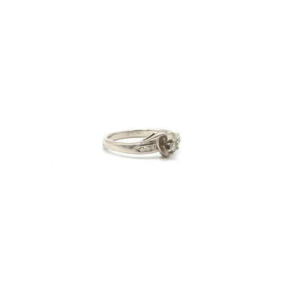 Vintage Echter Diamant Herz Versprechensring